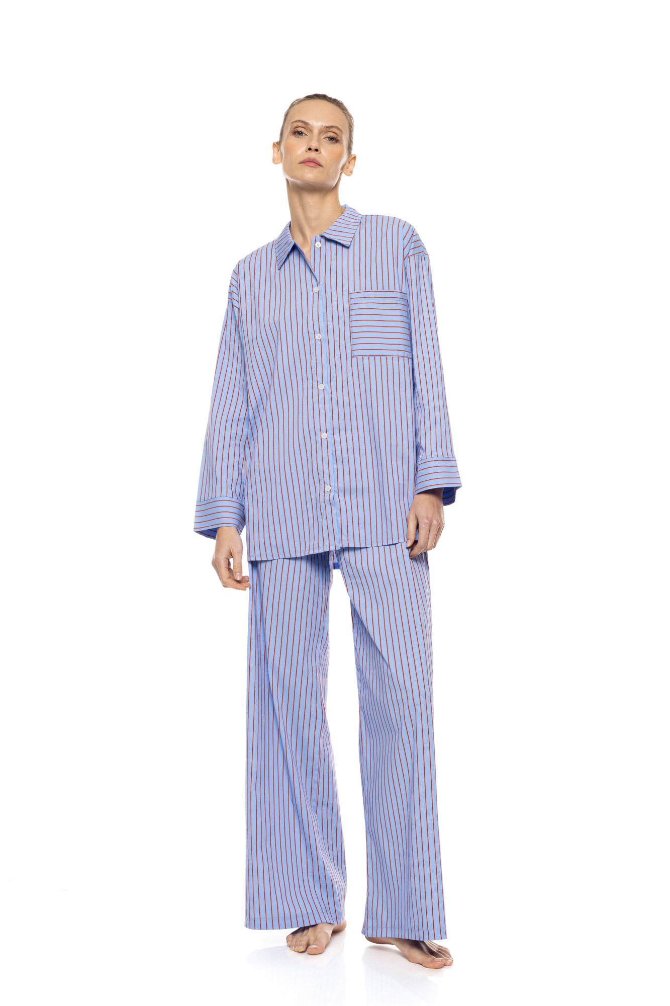 ΠΙΤΖΑΜΑ ΧΕΙΜΕΡΙΝΗ 100% ΒΑΜΒΑΚΙ ΠΟΠΛΙΝΑ PINKLABEL