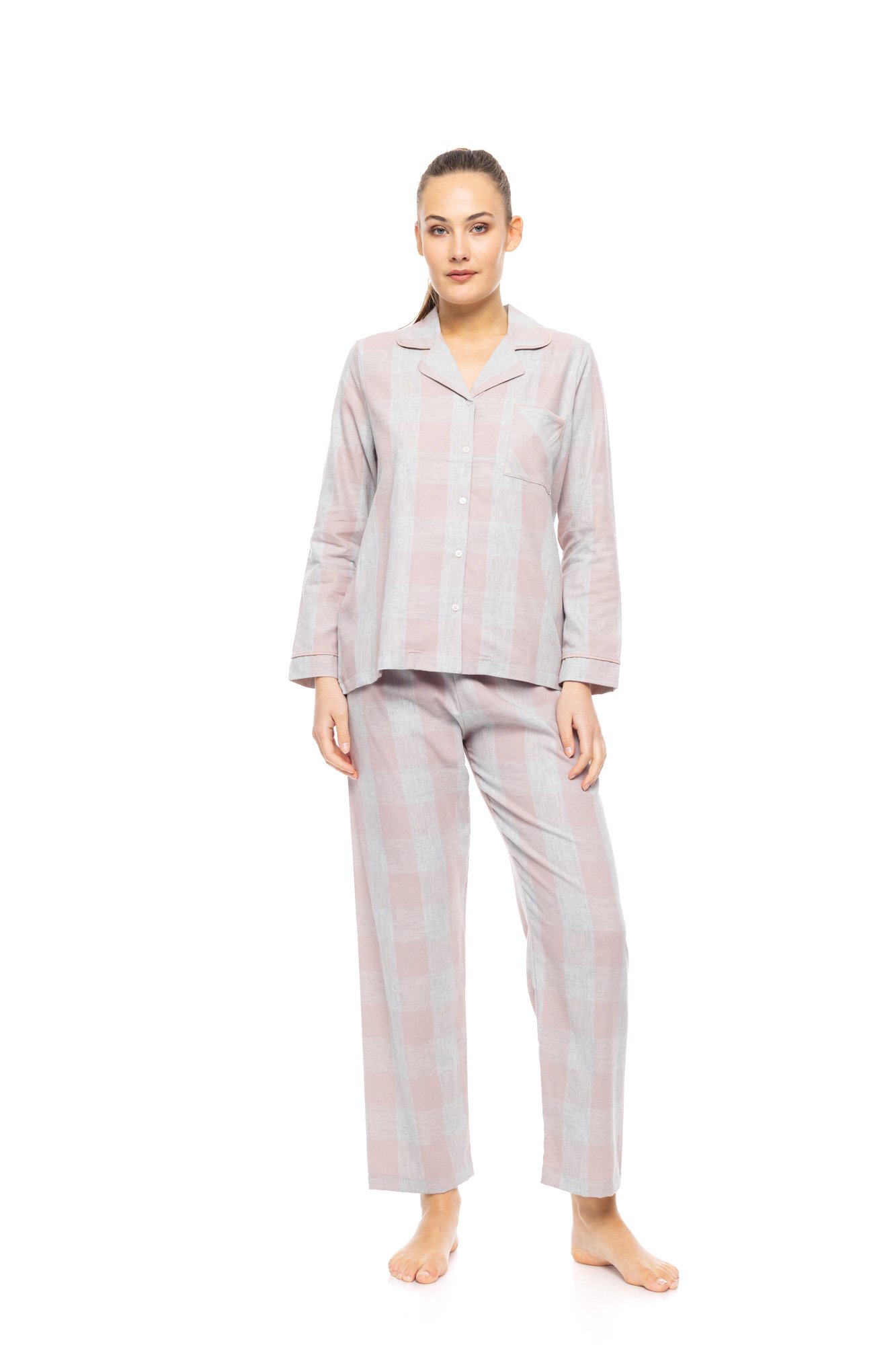 ΚΟΥΜΠΩΤΗ ΠΙΤΖΑΜΑ ΧΕΙΜΕΡΙΝΗ 100% ΒΑΜΒΑΚΙ PINK LABEL